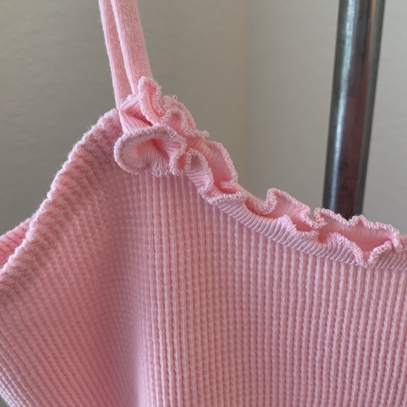 Fitigues NWT bundle of 2 sz L waffle camisole tank tops pink and red - Picture 7 of 11